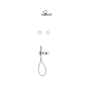 Kit mitigeur de douche encastré hydromassage Sfax avec 2 buses cylindriques